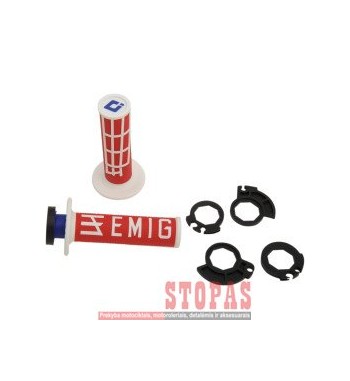 ODI EMIG RACING V2 HALF-WAFFLE GRIP RED/WHITE