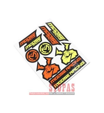 MOOSE RACING SOFT-GOODS DECAL S2 MOOS RACIN YL/OR