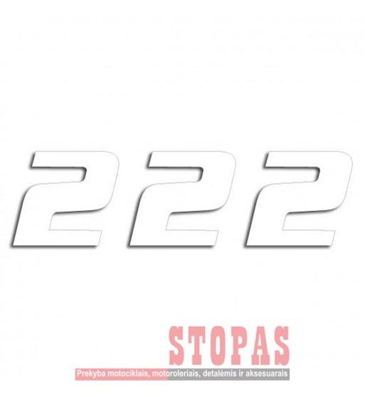 BLACKBIRD RACING STARTINIAI NUMERIAI 3 PACK WHITE