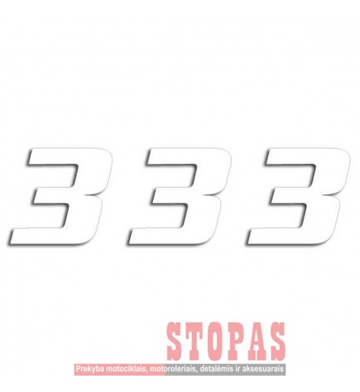 BLACKBIRD RACING STARTINIAI NUMERIAI  3 PACK WHITE