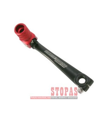 MOOSE RACING HARD-PARTS SHIFT LEVER FOLDING FORGED ALUMINUM RED