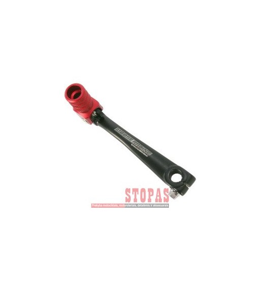 MOOSE RACING HARD-PARTS SHIFT LEVER FOLDING FORGED ALUMINUM RED