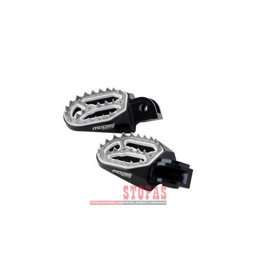MOOSE RACING HARD-PARTS QUALIFIER FOOTPEG BLACK