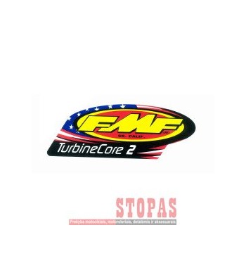 FMF DECAL LOGO TURBINE CORE 2 PATRIOTIC VINYL