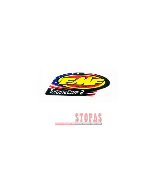 FMF DECAL LOGO TURBINE CORE 2 PATRIOTIC VINYL