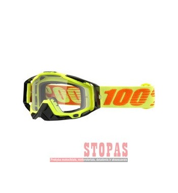 100% Akiniai  RACECRAFT ATTACK YELLOW OFFROAD