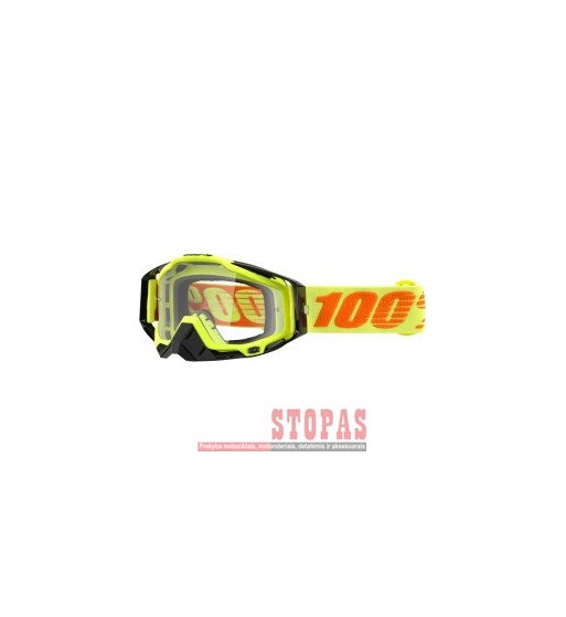 100% Akiniai  RACECRAFT ATTACK YELLOW OFFROAD