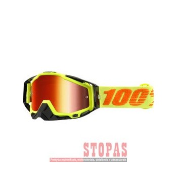 100% Akiniai   RACECRAFT ATTACK YELLOW OFFROAD