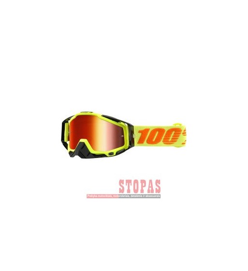100% Akiniai   RACECRAFT ATTACK YELLOW OFFROAD