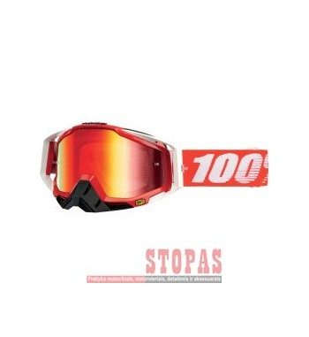 100% Akiniai  RACECRAFT FIRE RED OFFROAD