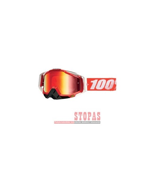 100% Akiniai  RACECRAFT FIRE RED OFFROAD