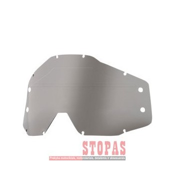 100% SMOKE REPLACEMENT LENS W/ MUD VISOR FOR 100% ACCURI FORECAST GOGGLES