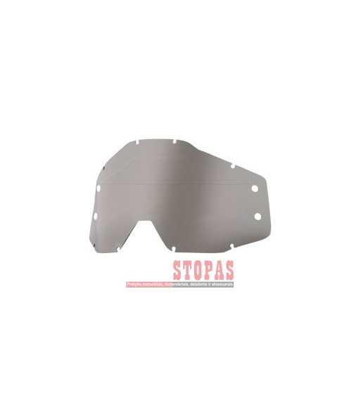 100% SMOKE REPLACEMENT LENS W/ MUD VISOR FOR 100% ACCURI FORECAST GOGGLES