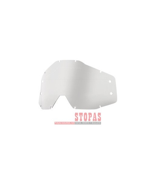 100% CLEAR REPLACEMENT LENS W/ MUD VISOR FOR 100% ACCURI FORECAST GOGGLES