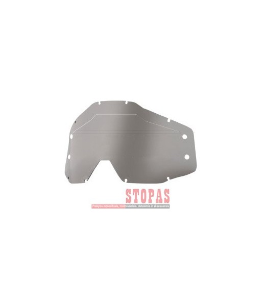 100% SMOKE SONIC BUMPS REPLACEMENT LENS W/ MUD VISOR FOR 100% ACCURI FORECAST GOGGLES