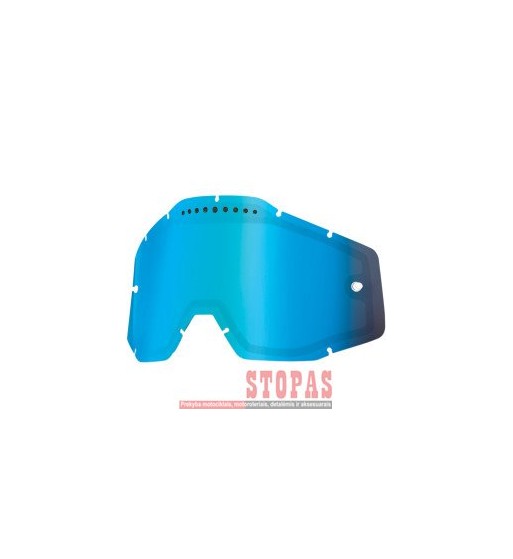 100 % STIKLIUKAS AKINIAMS MIRROR BLUE VENTED DUAL REPLACEMENT