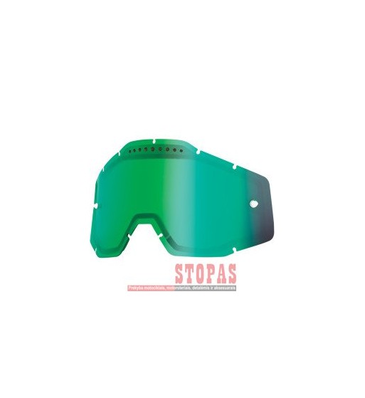 100 % STIKLIUKAS AKINIAMS MIRROR GREEN VENTED DUAL REPLACEMENT