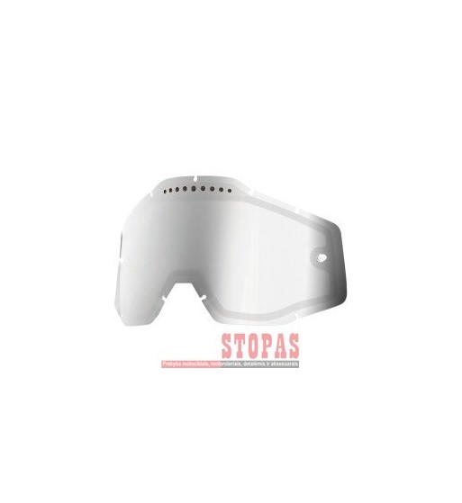 100 % STIKLIUKAS AKINIAMS MIRROR SILVER VENTED DUAL REPLACEMENT 