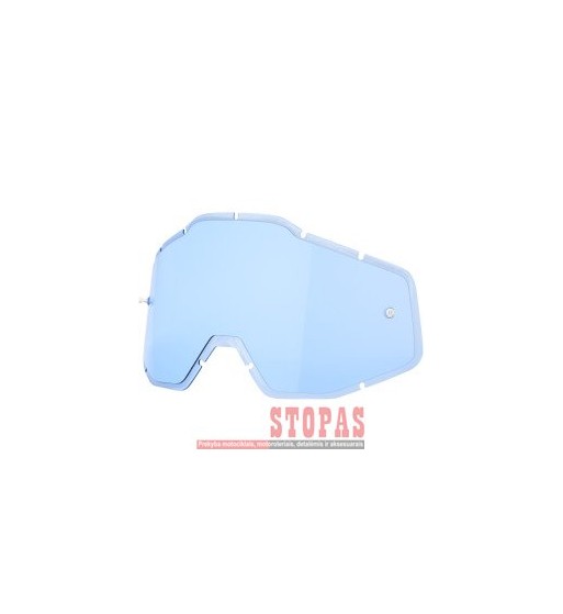 100 % STIKLIUKAS AKINIAMS BLUE ANTI-FOG INJECTED REPLACEMENT