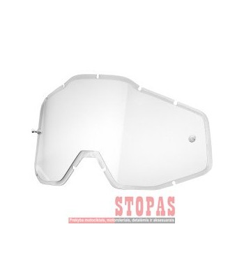 100 % STIKLIUKAS AKINIAMS CLEAR ANTI-FOG INJECTED REPLACEMENT