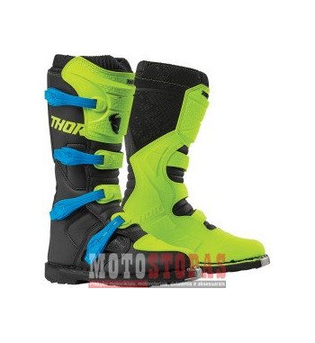 THOR BLITZ XP S9 OFFROAD BOOTS FLO ACID/BLACK