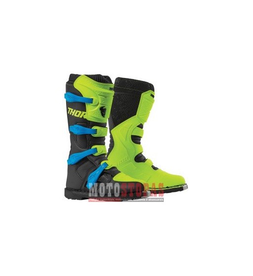THOR BLITZ XP S9 OFFROAD BOOTS FLO ACID/BLACK