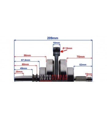 CRANKSHAFT ASSY 162FMJ ENGINE YINGANG CB150 NEW