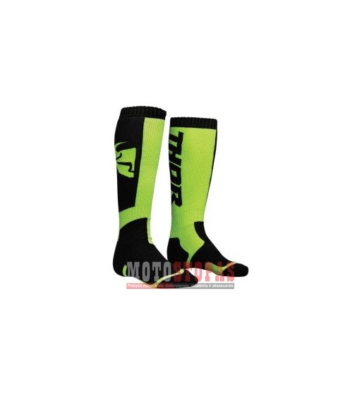 THOR kojinės YOUTH MX S8Y SOCK BLACK/LIME ONE SIZE