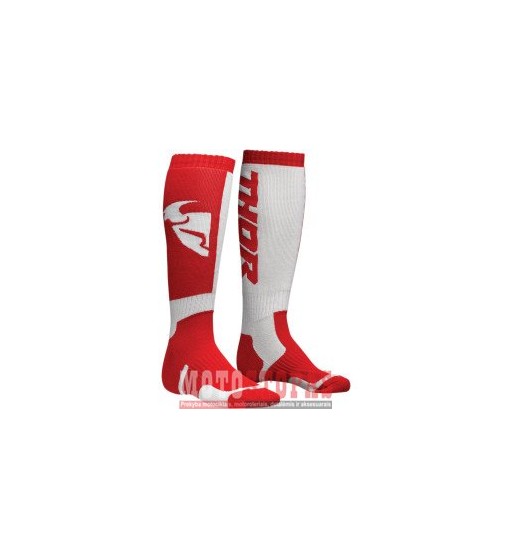 THOR kojinės YOUTH MX S8Y SOCK RED/WHITE ONE SIZE